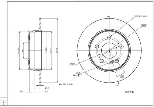 Hart 250 260 - Тормозной диск autospares.lv