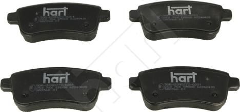 Hart 253 766 - Тормозные колодки, дисковые, комплект autospares.lv