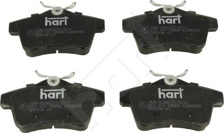 Hart 253 761 - Тормозные колодки, дисковые, комплект autospares.lv