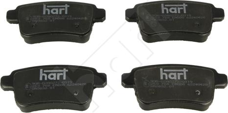 Hart 253 768 - Тормозные колодки, дисковые, комплект autospares.lv