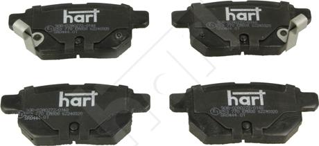 Hart 253 770 - Тормозные колодки, дисковые, комплект autospares.lv