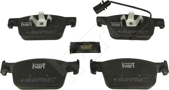 Hart 253 772 - Тормозные колодки, дисковые, комплект autospares.lv