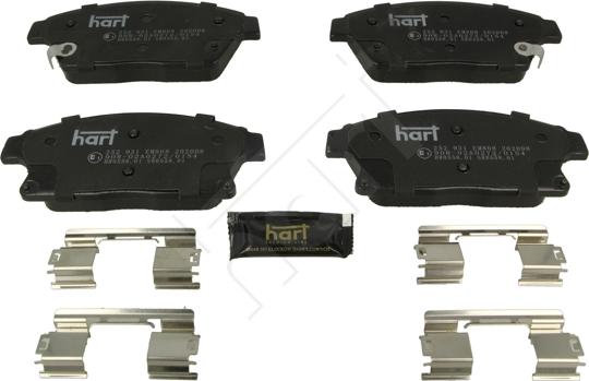 Hart 252 931 - Тормозные колодки, дисковые, комплект autospares.lv