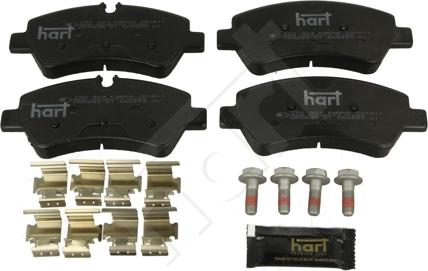 Hart 252 924 - Тормозные колодки, дисковые, комплект autospares.lv