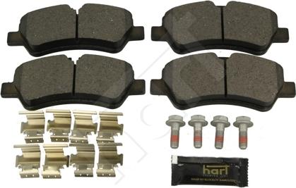 Hart 252 924 - Тормозные колодки, дисковые, комплект autospares.lv