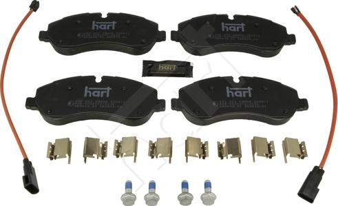 Hart 252 922 - Тормозные колодки, дисковые, комплект autospares.lv