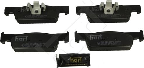 Hart 252 391 - Тормозные колодки, дисковые, комплект autospares.lv