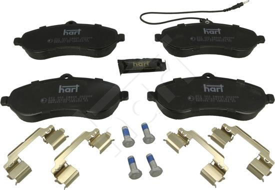 Hart 252 305 - Тормозные колодки, дисковые, комплект autospares.lv