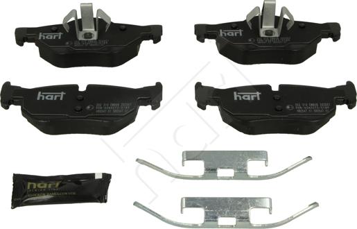 Hart 252 310 - Тормозные колодки, дисковые, комплект autospares.lv