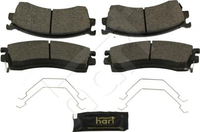 Hart 252 330 - Тормозные колодки, дисковые, комплект autospares.lv