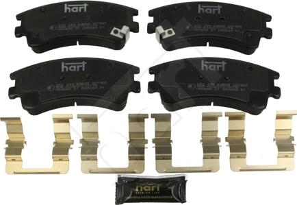 Hart 252 299 - Тормозные колодки, дисковые, комплект autospares.lv