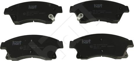 Hart 260 547 - Тормозные колодки, дисковые, комплект autospares.lv