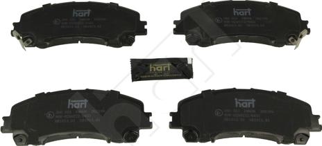 Hart 260 553 - Тормозные колодки, дисковые, комплект autospares.lv