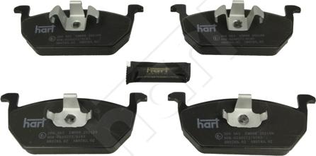 Hart 260 563 - Тормозные колодки, дисковые, комплект autospares.lv