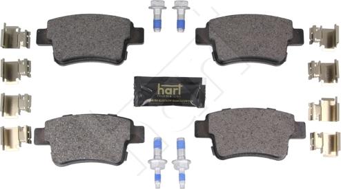 Hart 260 266 - Тормозные колодки, дисковые, комплект autospares.lv