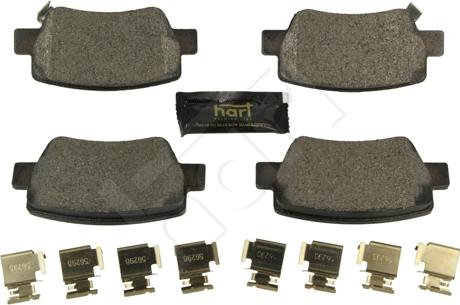 Hart 260 745 - Тормозные колодки, дисковые, комплект autospares.lv