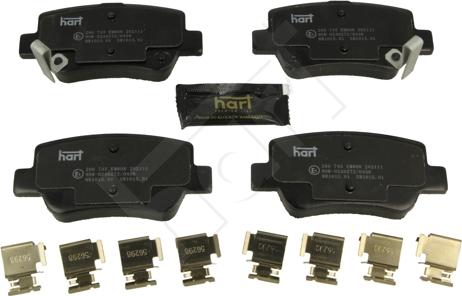 Hart 260 745 - Тормозные колодки, дисковые, комплект autospares.lv