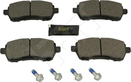 Hart 260 743 - Тормозные колодки, дисковые, комплект autospares.lv