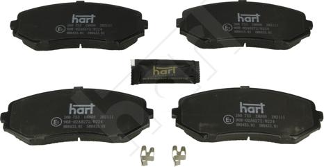 Hart 260 753 - Тормозные колодки, дисковые, комплект autospares.lv