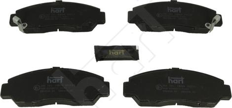 Hart 260 765 - Тормозные колодки, дисковые, комплект autospares.lv