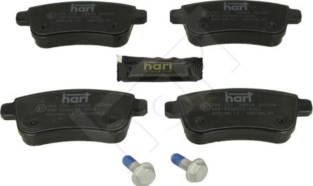 Hart 260 733 - Тормозные колодки, дисковые, комплект autospares.lv