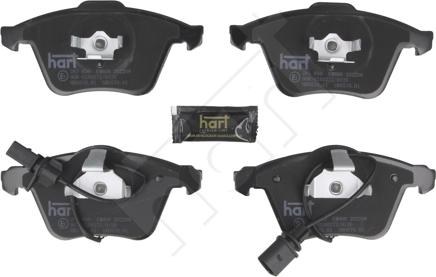 Hart 261 850 - Тормозные колодки, дисковые, комплект autospares.lv