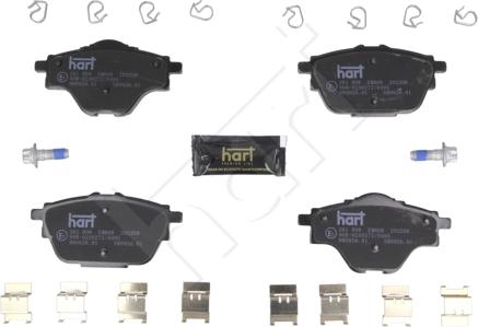 Hart 261 808 - Тормозные колодки, дисковые, комплект autospares.lv