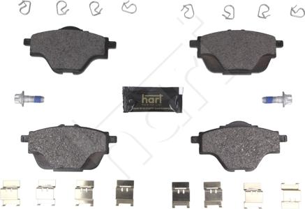 Hart 261 808 - Тормозные колодки, дисковые, комплект autospares.lv