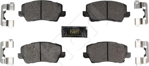 Hart 261 813 - Тормозные колодки, дисковые, комплект autospares.lv