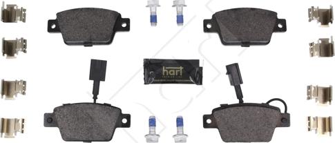 Hart 261 839 - Тормозные колодки, дисковые, комплект autospares.lv