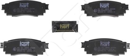 Hart 261 827 - Тормозные колодки, дисковые, комплект autospares.lv