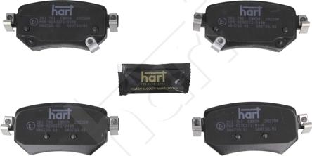 Hart 261 791 - Тормозные колодки, дисковые, комплект autospares.lv