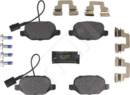 Hart 261 752 - Тормозные колодки, дисковые, комплект autospares.lv