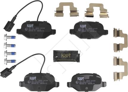 Hart 261 752 - Тормозные колодки, дисковые, комплект autospares.lv