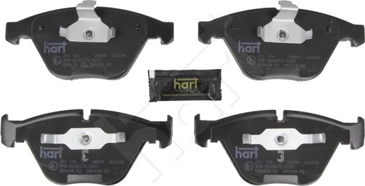 Hart 261 786 - Тормозные колодки, дисковые, комплект autospares.lv