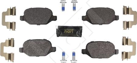 Hart 261 782 - Тормозные колодки, дисковые, комплект autospares.lv