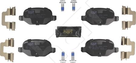 Hart 261 782 - Тормозные колодки, дисковые, комплект autospares.lv