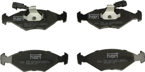 Hart 219 132 - Тормозные колодки, дисковые, комплект autospares.lv