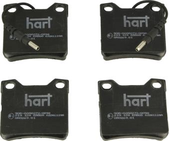 Hart 219 124 - Тормозные колодки, дисковые, комплект autospares.lv