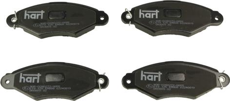 Hart 219 125 - Тормозные колодки, дисковые, комплект autospares.lv