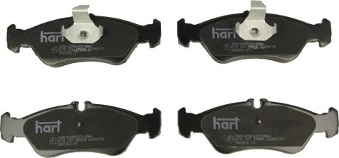 Hart 219 121 - Тормозные колодки, дисковые, комплект autospares.lv