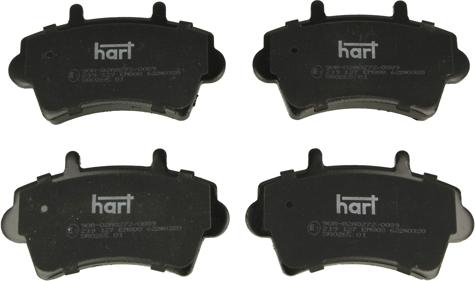 Hart 219 127 - Тормозные колодки, дисковые, комплект autospares.lv