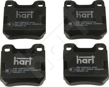 Hart 215 945 - Тормозные колодки, дисковые, комплект autospares.lv