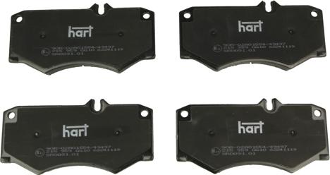 Hart 215 959 - Тормозные колодки, дисковые, комплект autospares.lv