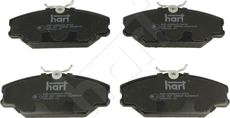 Hart 215 957 - Тормозные колодки, дисковые, комплект autospares.lv
