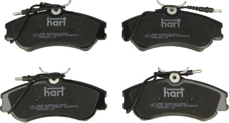 Hart 215 967 - Тормозные колодки, дисковые, комплект autospares.lv