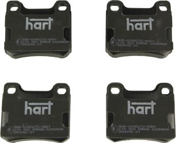 Hart 215 902 - Тормозные колодки, дисковые, комплект autospares.lv