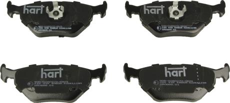 Hart 215 915 - Тормозные колодки, дисковые, комплект autospares.lv