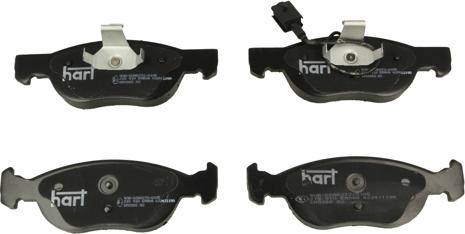 Hart 215 910 - Тормозные колодки, дисковые, комплект autospares.lv