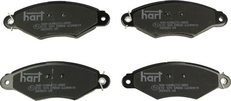 Hart 215 939 - Тормозные колодки, дисковые, комплект autospares.lv